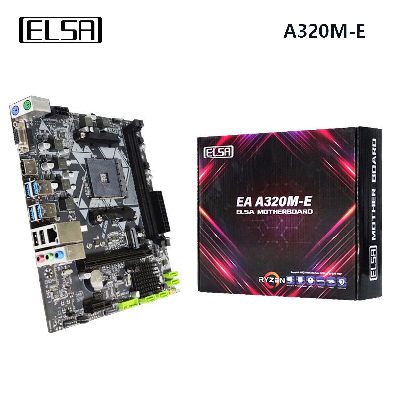 Brand new ELSA A320M-E / Esonic B450 Board Support Athlon series,Ryzen ...