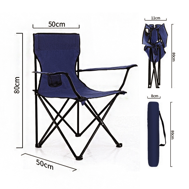 Foldable Chair Outdoor Camping Chair with Arm Rest Beach Hiking Indoor