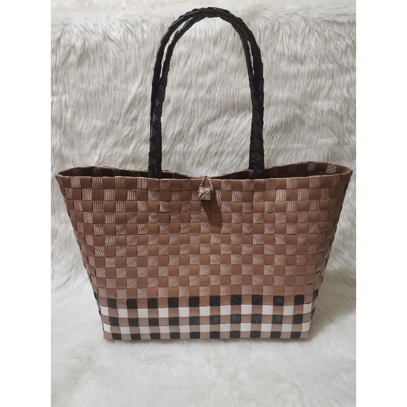Bayong Bag Burberry inspired hard materials lock only | Shopee Philippines