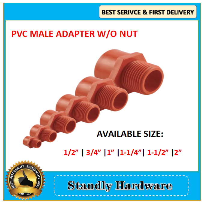 PVC MALE ADAPTER (W/ NUT & W/O NUT) Shopee Philippines