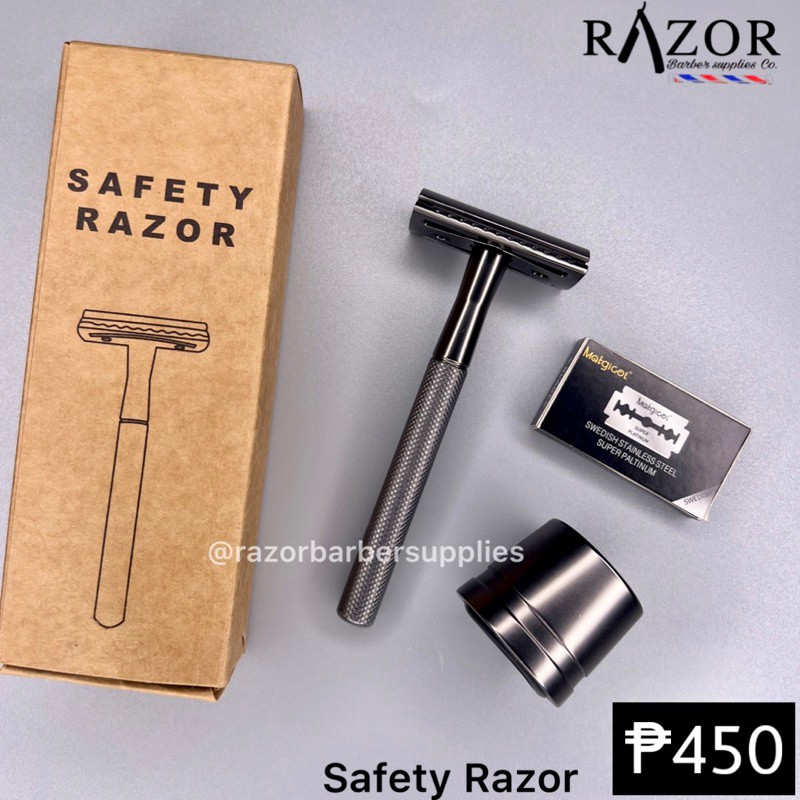 Razor Double Edge Blade Men's Shaving Razor with Stand Razor Barber ...