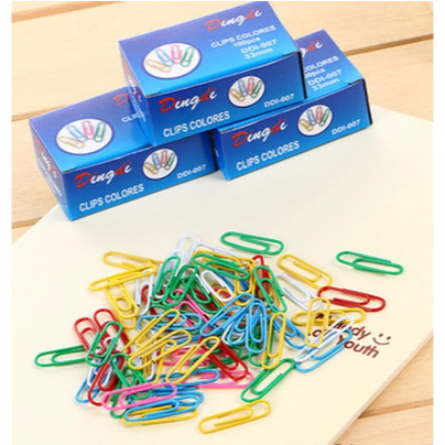 70Pcs/Pack Colored Classic Paper Clips Silver Funny Bookmark Marking ...