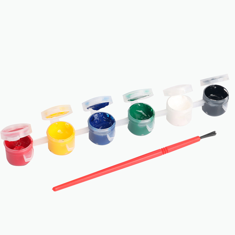 Mini acrylic paint set with brush Arts & Crafts Non Toxic Water-Based ...