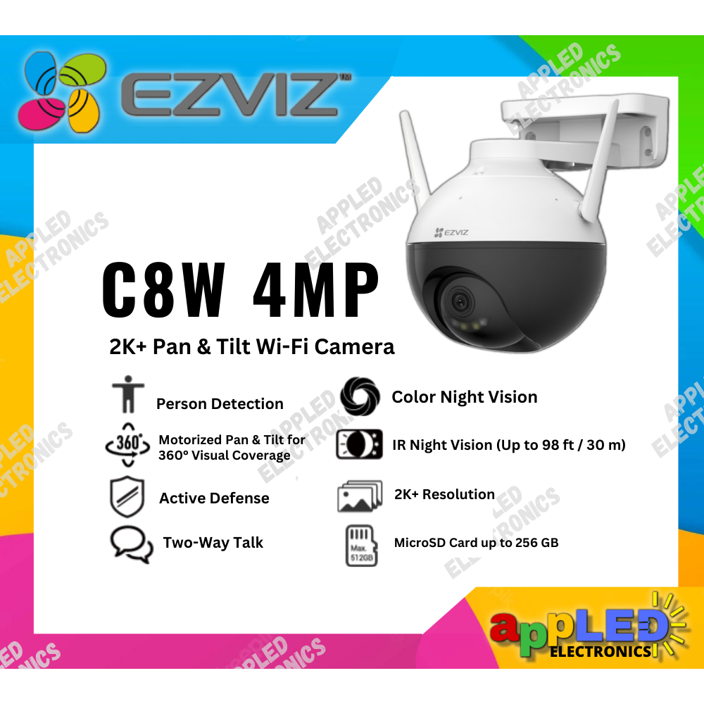 EZVIZ C8W 4MP Smart Wi-Fi Pan & Tilt Camera | Shopee Philippines