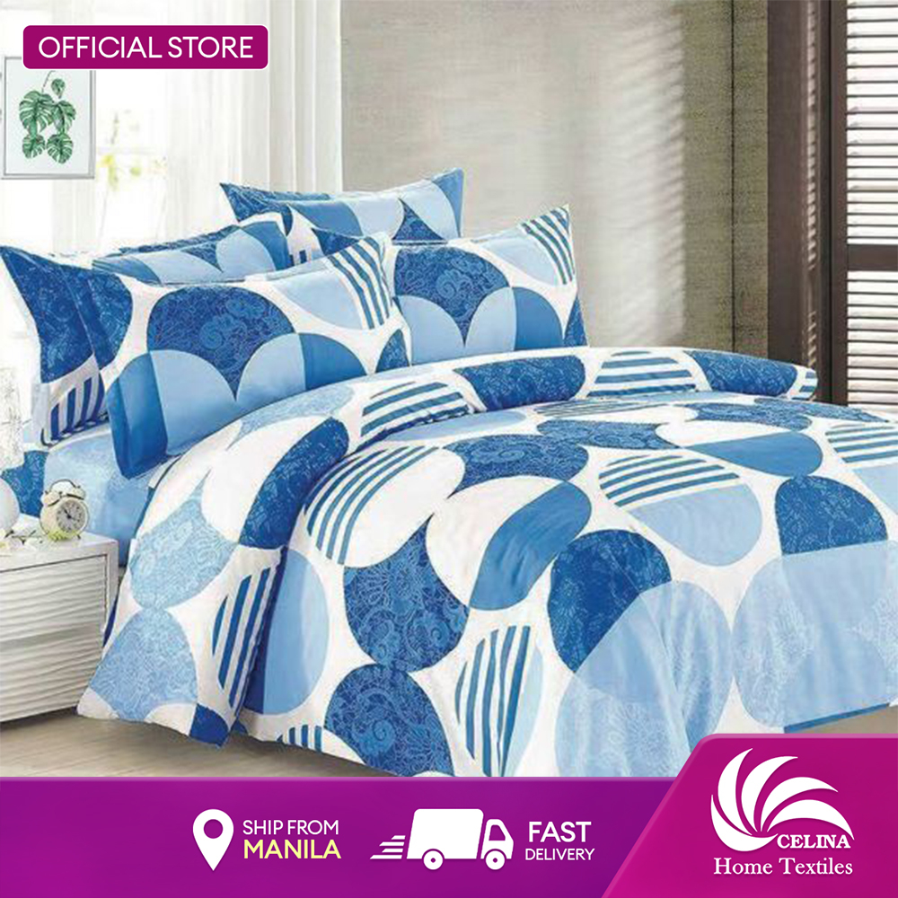 Celina 3 in 1 Single Cotton Bed Sheet Set Premium Quality (Random