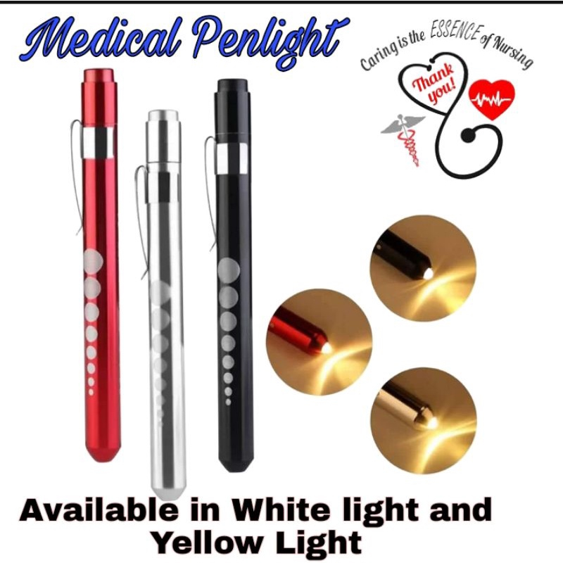 LED Medical Pocket First Aid Penlight Torch Eye Nose Dental Flashlight
