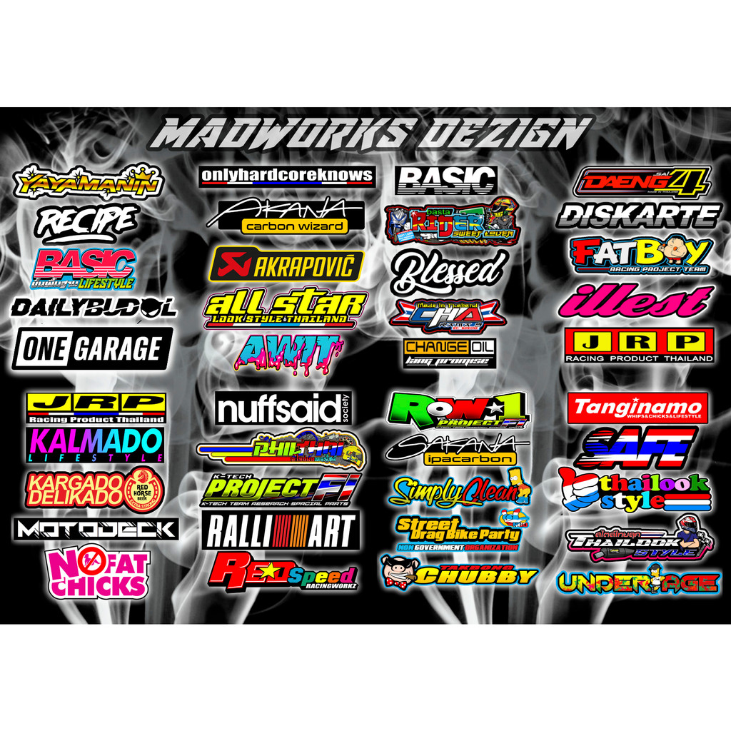 MOTORCYCLE STICKERS Waterproof Vinyl Stickers | Shopee Philippines