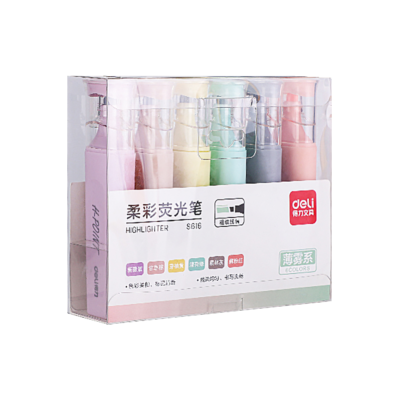 Deli S616 H-Point Highlighter 6 Colors | Shopee Philippines