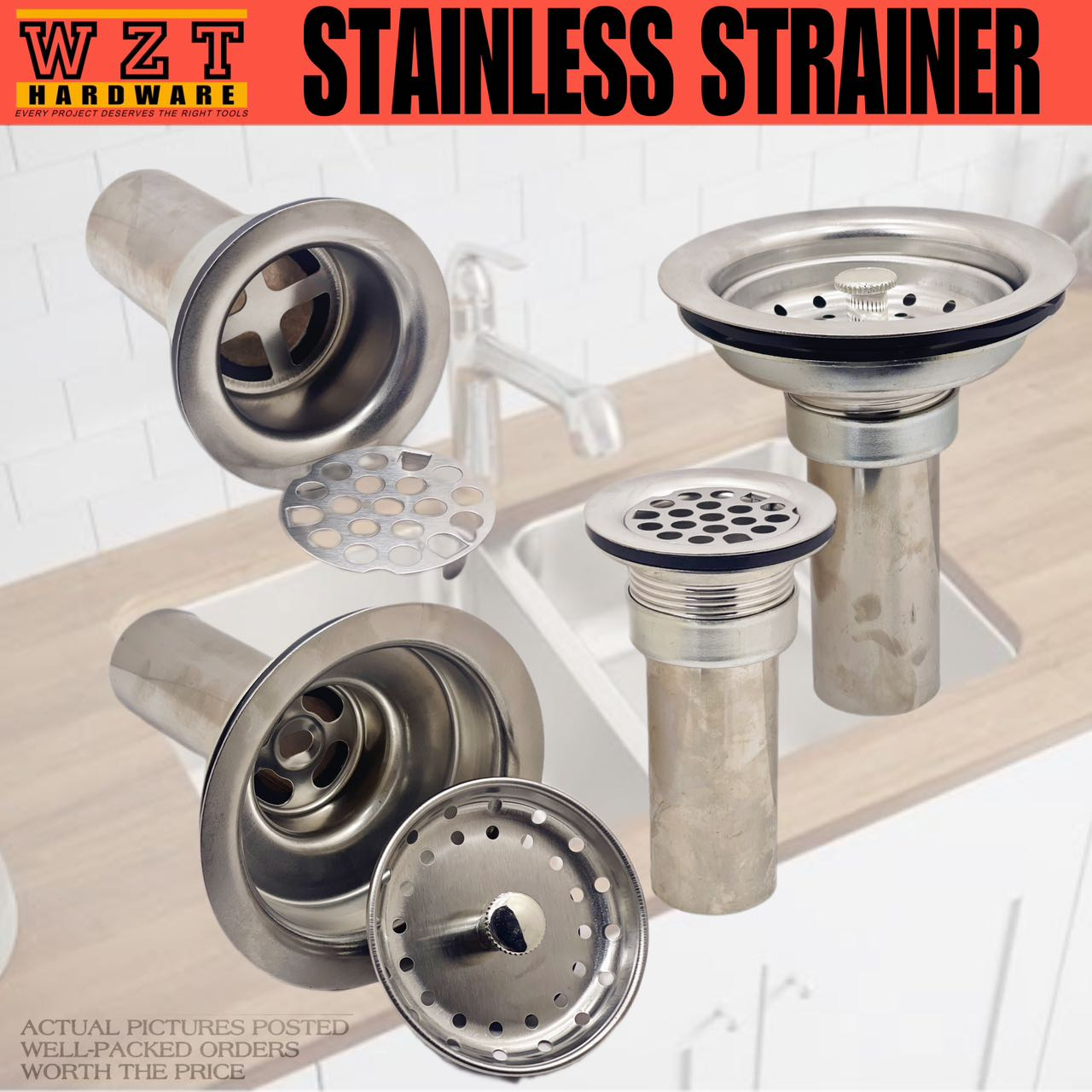 Kitchen Sink Basket Stainless Strainer with Tailpiece Shopee Philippines