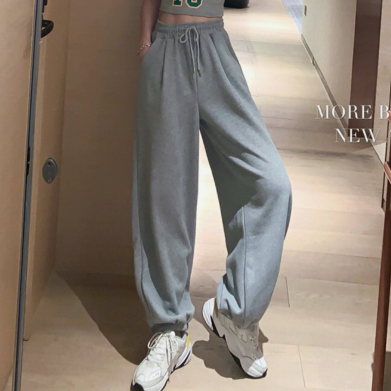 GDTIMA Jogging Pants For Women High Waist Loose Trousers Elastic Jogger Pants Shopee Philippines