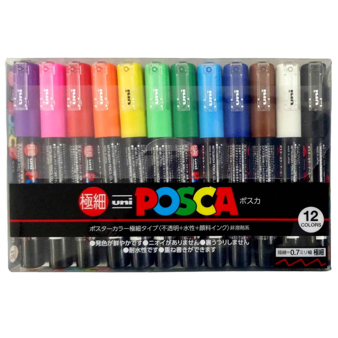 Posca Paint Markers 1M Extra Fine Posca Markers With Set Of Acrylic