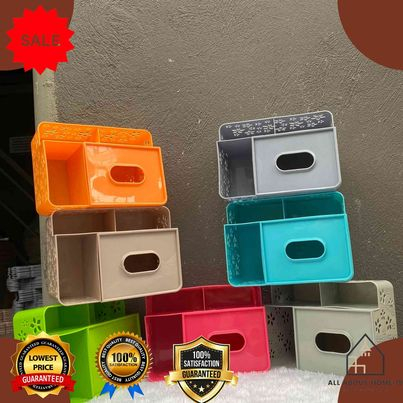 Desktop tissue storage box multi-function paper box household cosmetics ...