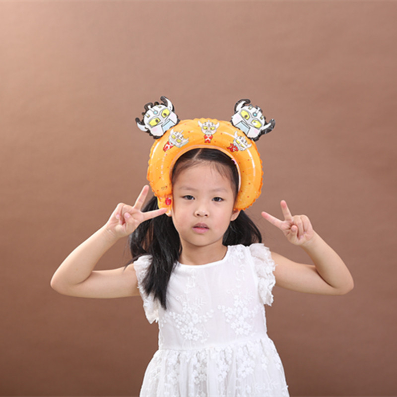 Birthday Headband Balloons Aluminum Film Headband Cute Cartoon Balloon