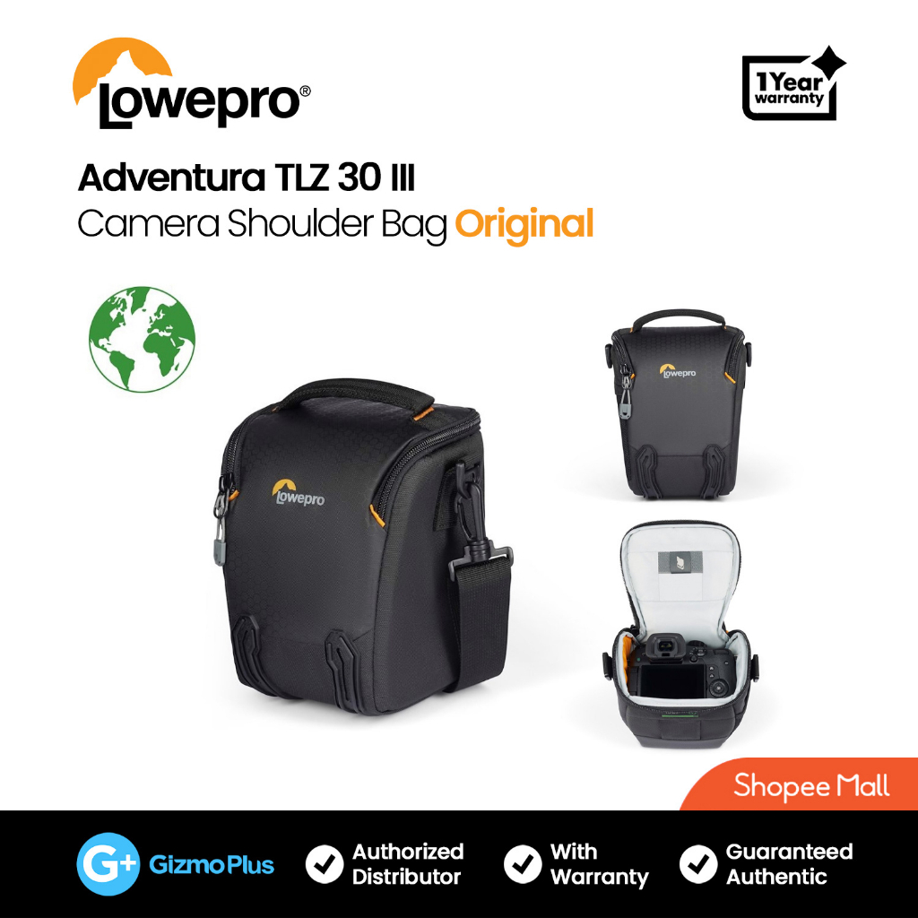Borsa Lowepro Adventura TLZ 30 III – Per Mirrorless Full-frame Come Sony A7 E Canon RP, Con Tessuto Riciclato, Tracolla Regolabile E Base Antiurto
