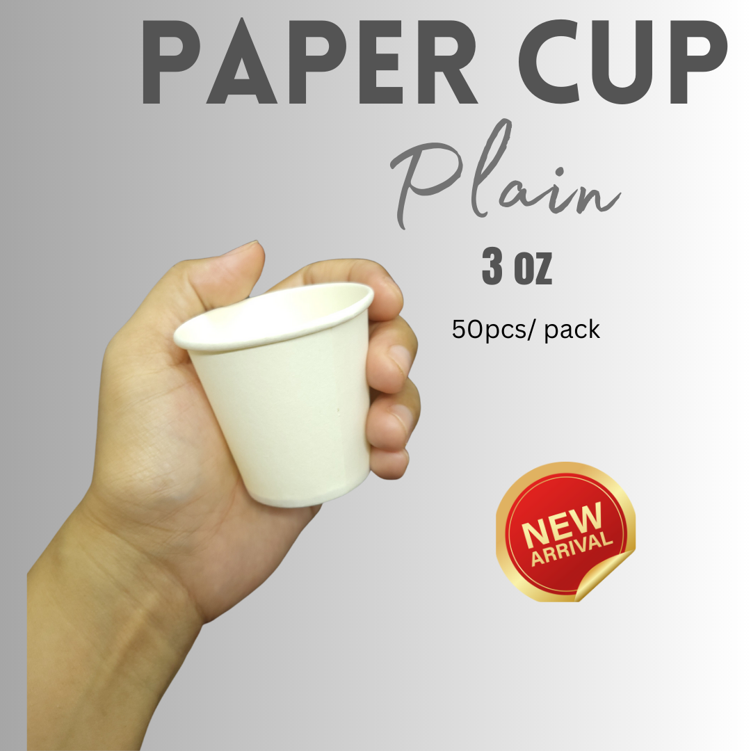 Paper Cup 3oz 5oz Plain White Disposable Party Cups 50pcs per pack
