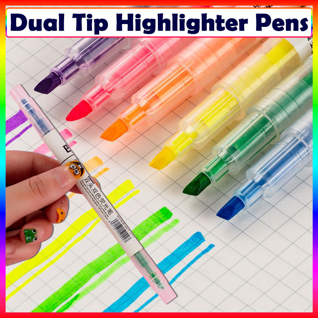 Double-headed Highlighter Marker Student Suit Ins Wind Light Color 