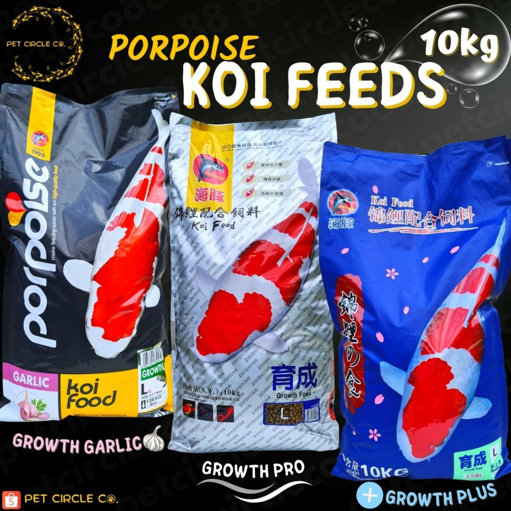 Porpoise Koi Growth Fish Food Fish Feeds Garlic Pro Plus 10kg