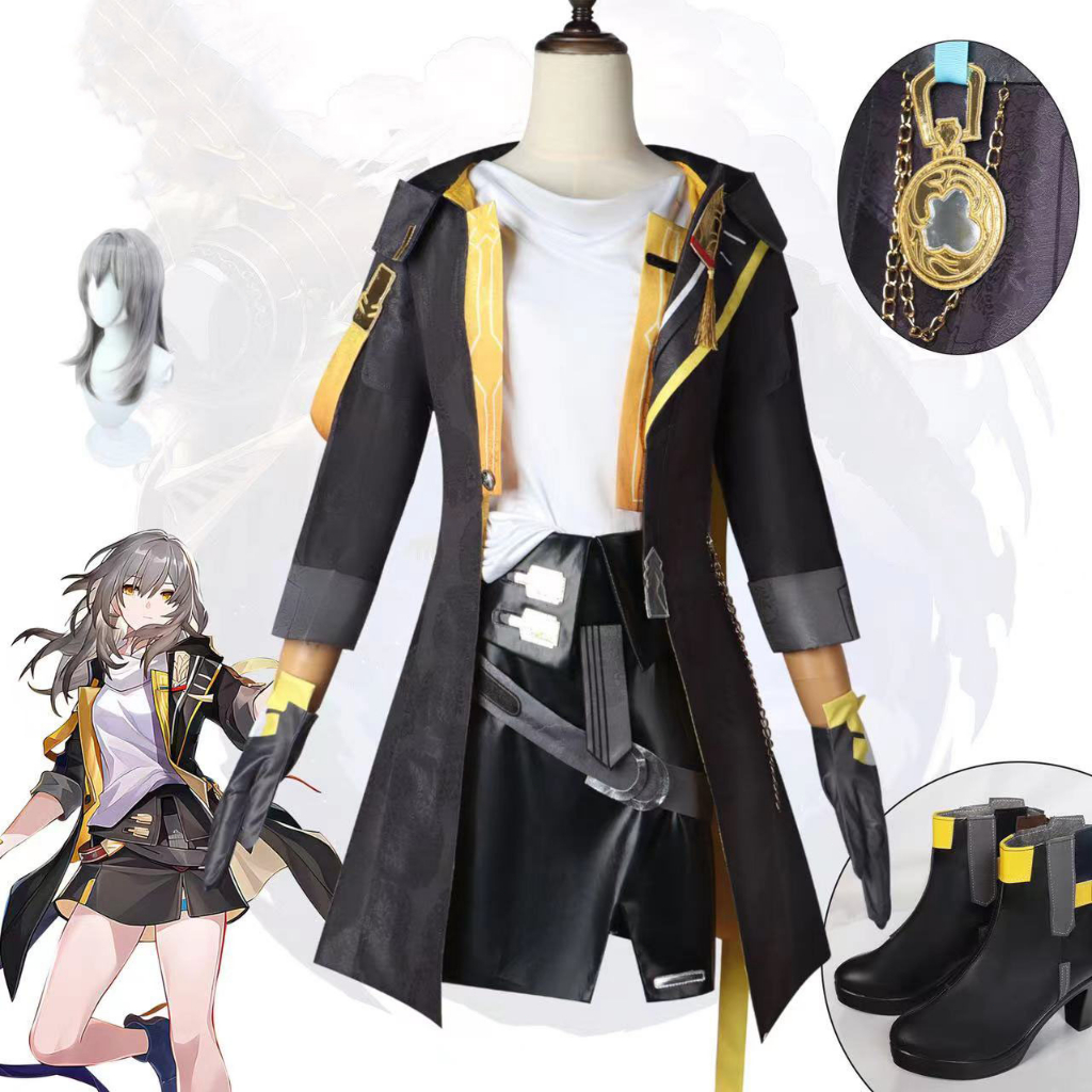 Honkai Star Rail Cosplay Costume Female Trailblazer Stelle Cosplay Set And Wig And Shoes 6476