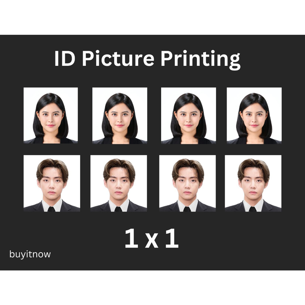 COD ID Photo Print 1x1 2x2 Passport size per piece (Printing Only