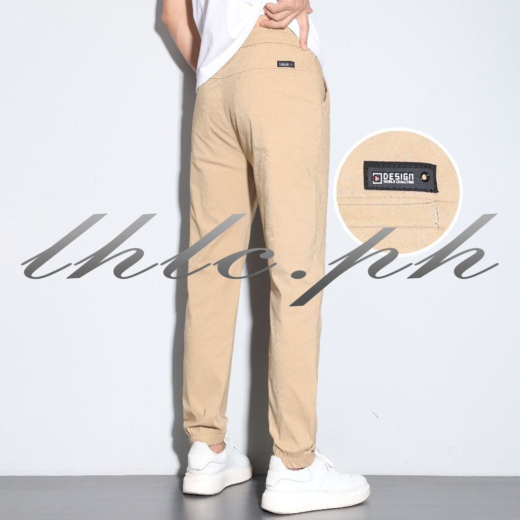 Khaki Joggers Pants Plain Fashion Trend Korean Style Pants For Men Shopee Philippines