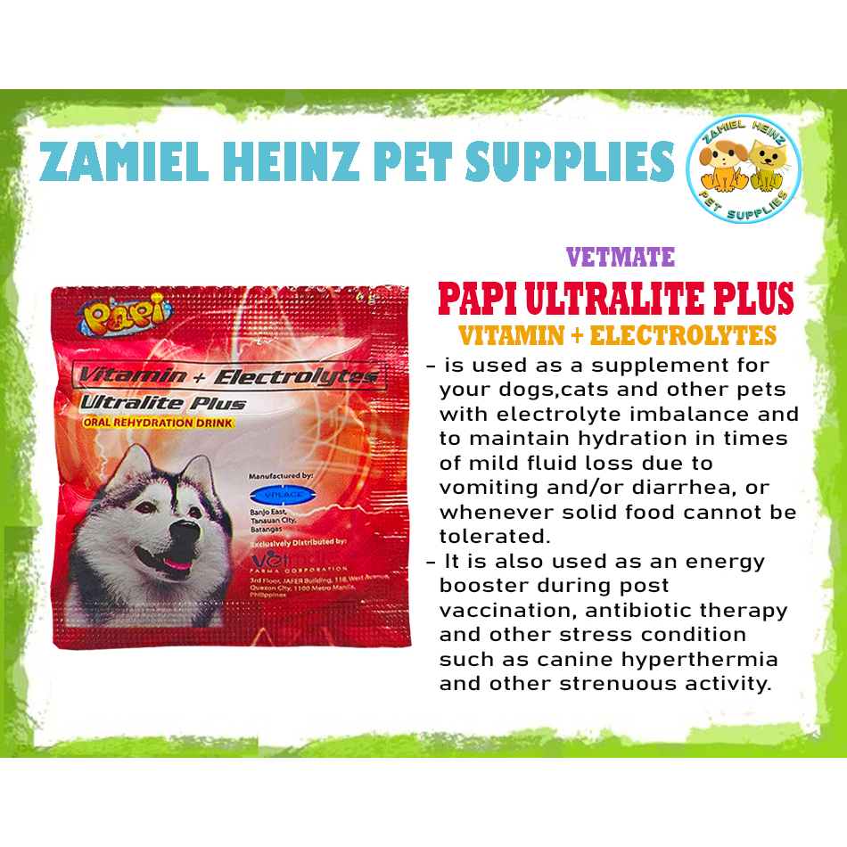 PAPI ULTRALITE PLUS ( Vitamins + Electrolytes ) for Cats & Dogs 6g. 1