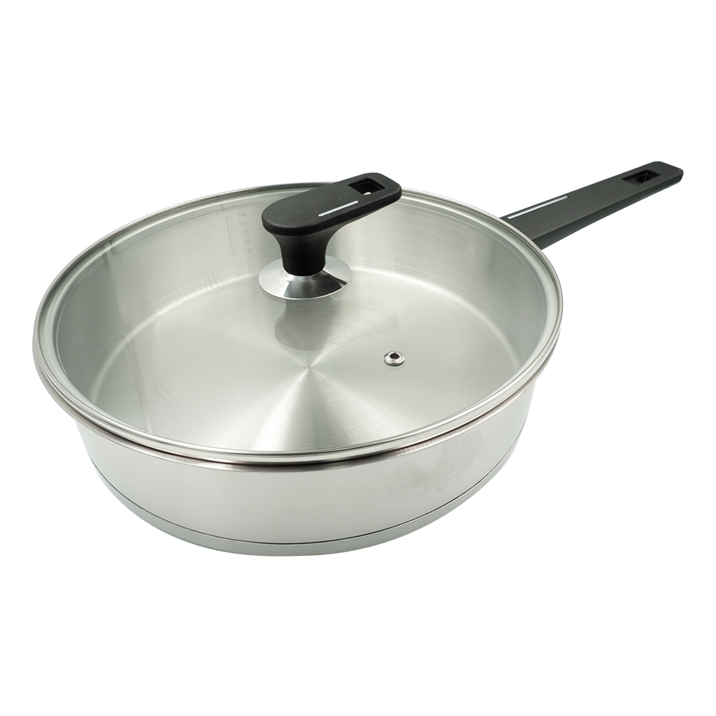 PRIMERA BY METRO 24-28CM STAINLESS STEEL FRY PAN WITH LID MPCW 7671 ...