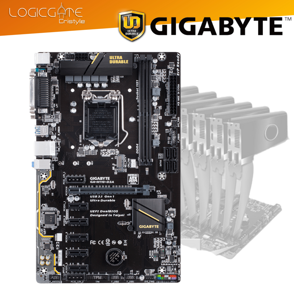 GIGABYTE GA-H110-D3 GA-H110-D3A マザーボード対応修理交換用 I O