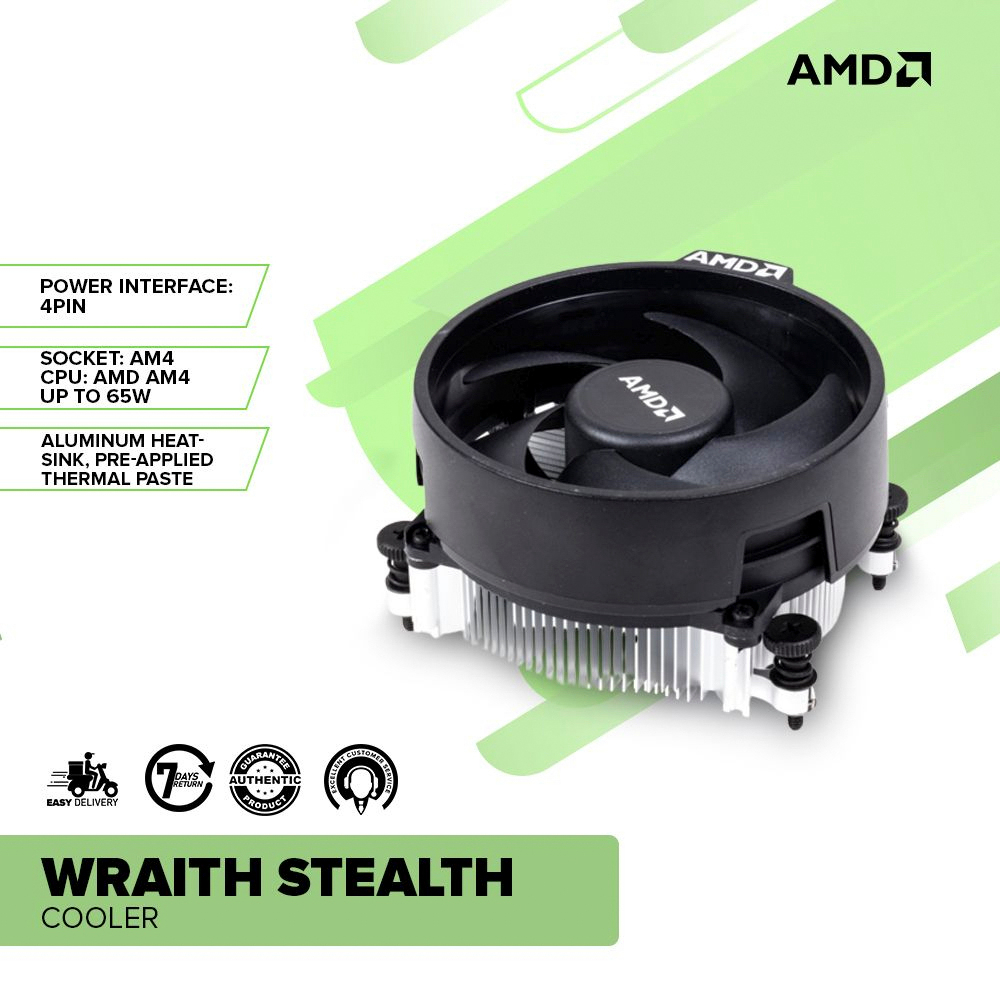 Amd Wraith Stealth Am4 Am3 Am2 Fm2 Fm1 Socket Cpu Cooler Heatsink Fan Cooler Master Shopee 1269