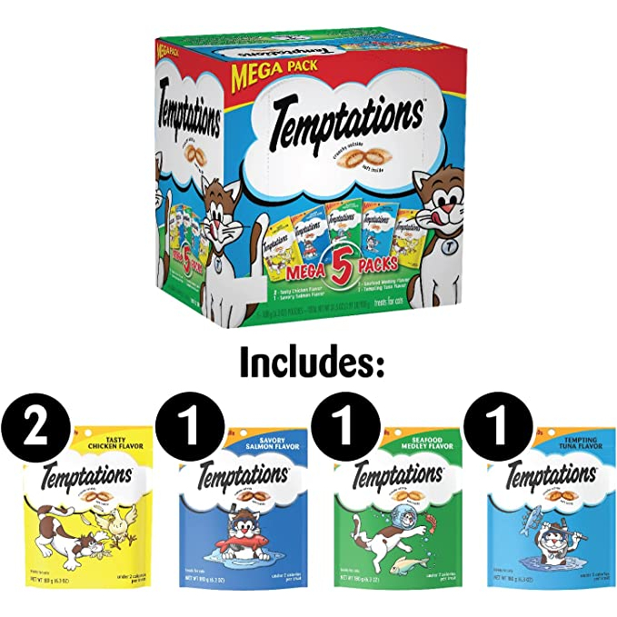 Temptations Cat Treats Variety Pack 5packs Shopee Philippines