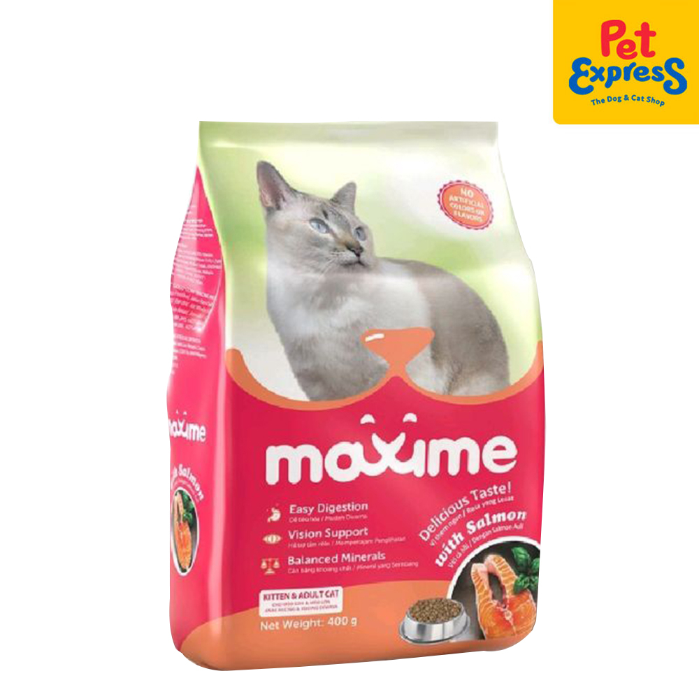 Maxime Kitten and Adult Salmon Dry Cat Food 400g | Shopee Philippines