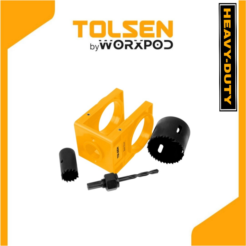 TOLSEN 4pcs Lock Installation Hole Saw Set For Wooden Door or PVC Door