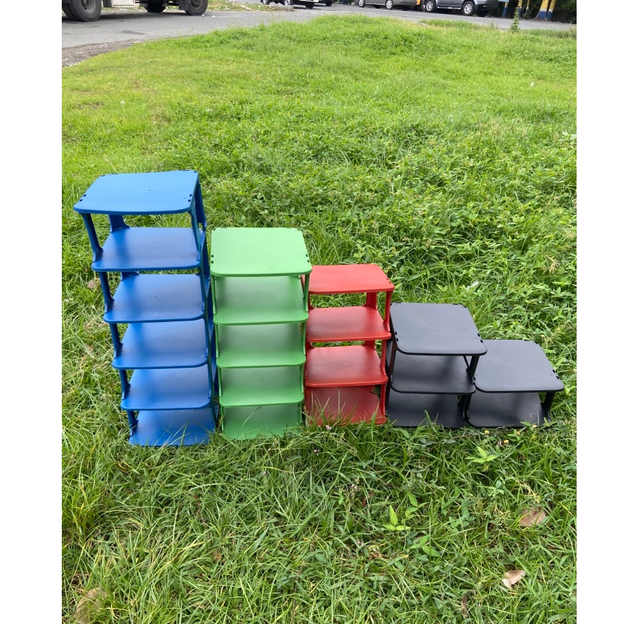 LHK Multi Layered Sturdy Shoe Rack Home Entryway Organizer Solid