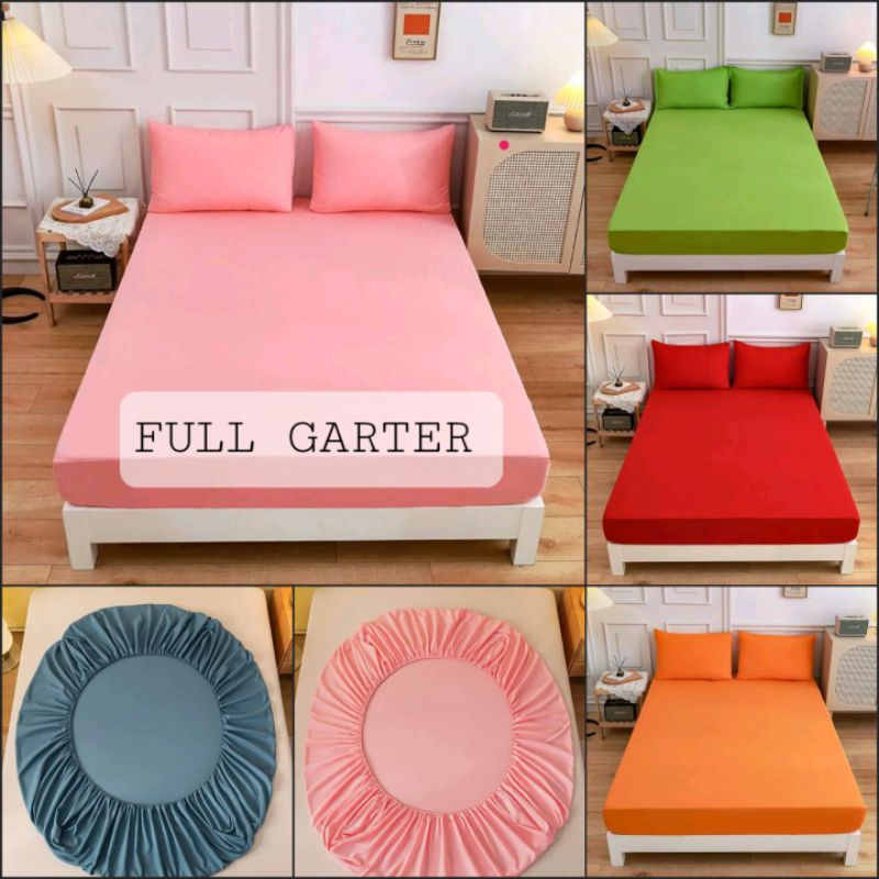 SINGLE BEDSHEET (FULL GARTER) PLAIN PURE CANADIAN COTTON Shopee