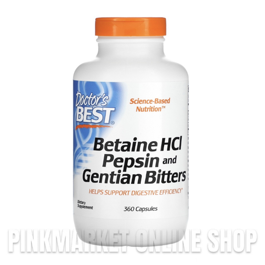 Doctor's Best, Betaine HCL Pepsin & Gentian Bitters, Helps Support