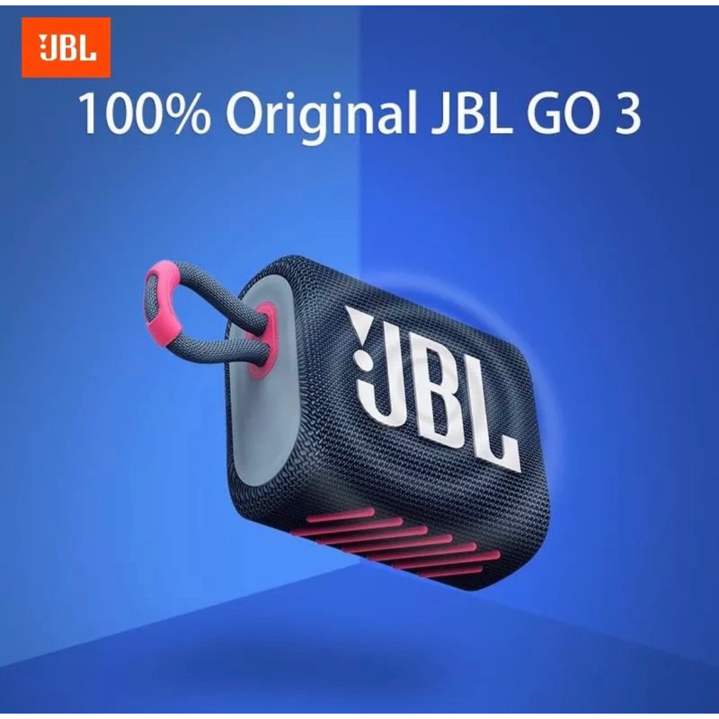 Original JBL GO 3 Portable Waterproof Speaker wireless bluetooth speaker waterproof Shopee