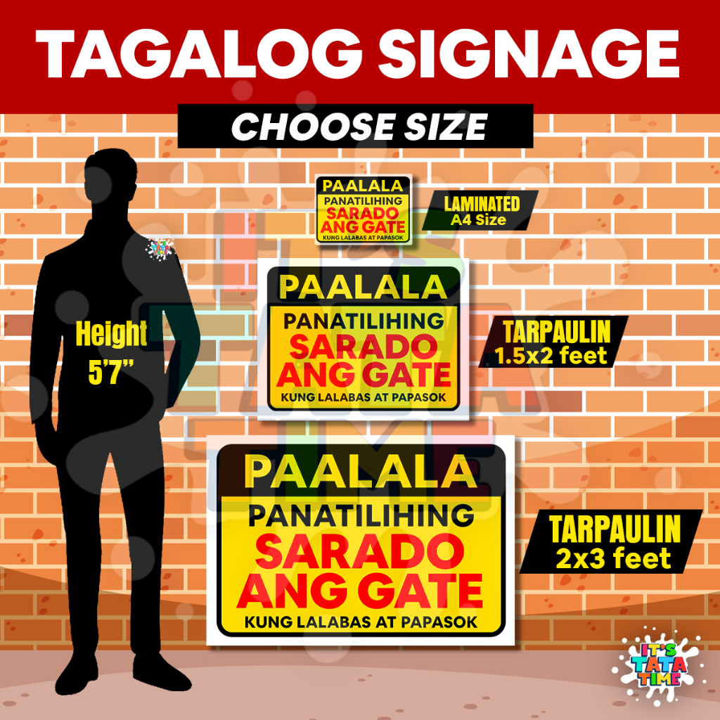 Panatilihing Sarado Ang Gate Signage Shopee Philippines 4427