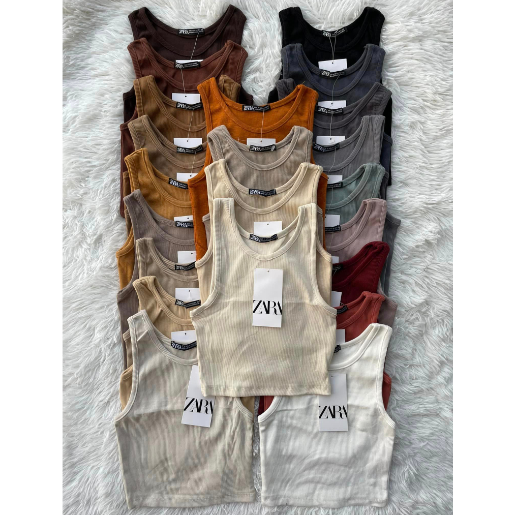 DEAR CLOSET | ZARA Racerback Sleeveless Croptop (4) | Shopee Philippines