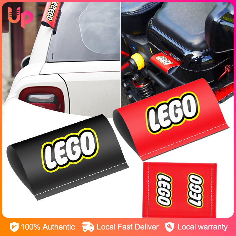 Creative Car Sticker Wash Label Lego Motorcycle Trunk Door Tailgate DIY ...
