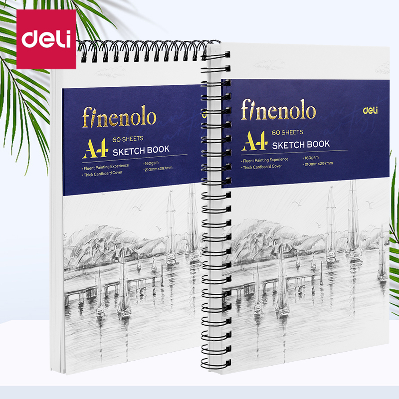 Finenolo by Deli A4 Sketchbook 60 Pages Drawing Book Sketchbook For