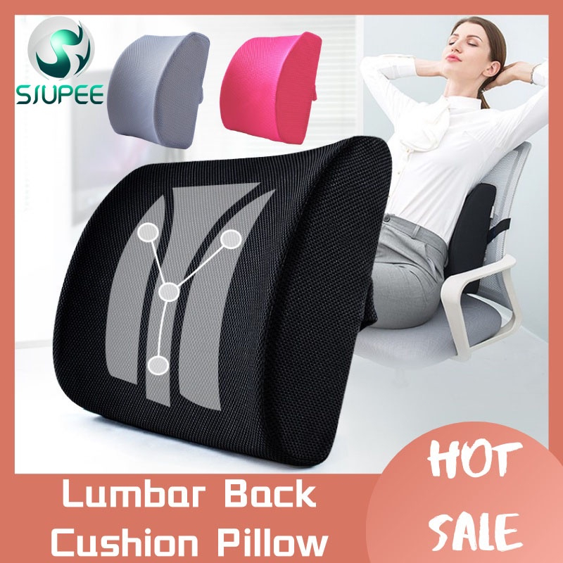 Lumbar Back Memory Foam Seat Cushion Pillow Lumbar Back Pain Support for  Office Home Car