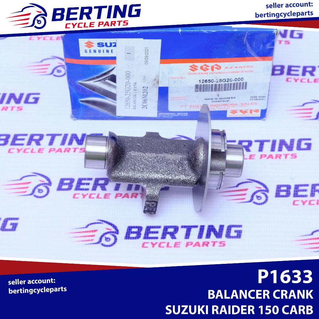 SGP BALANCER CRANK Suzuki Raider 150 Carb Genuine 12650-25G20-000 ...