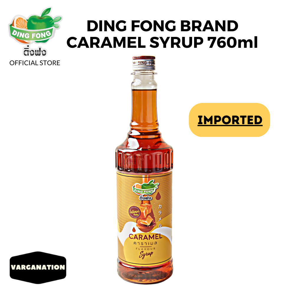 Caramel Syrup for Coffee By Ding Fong 760ml Flavoring Syrups Made