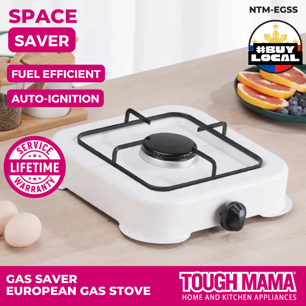 Tough Mama NTMEGSS Single Burner Gas Saver European Stove White