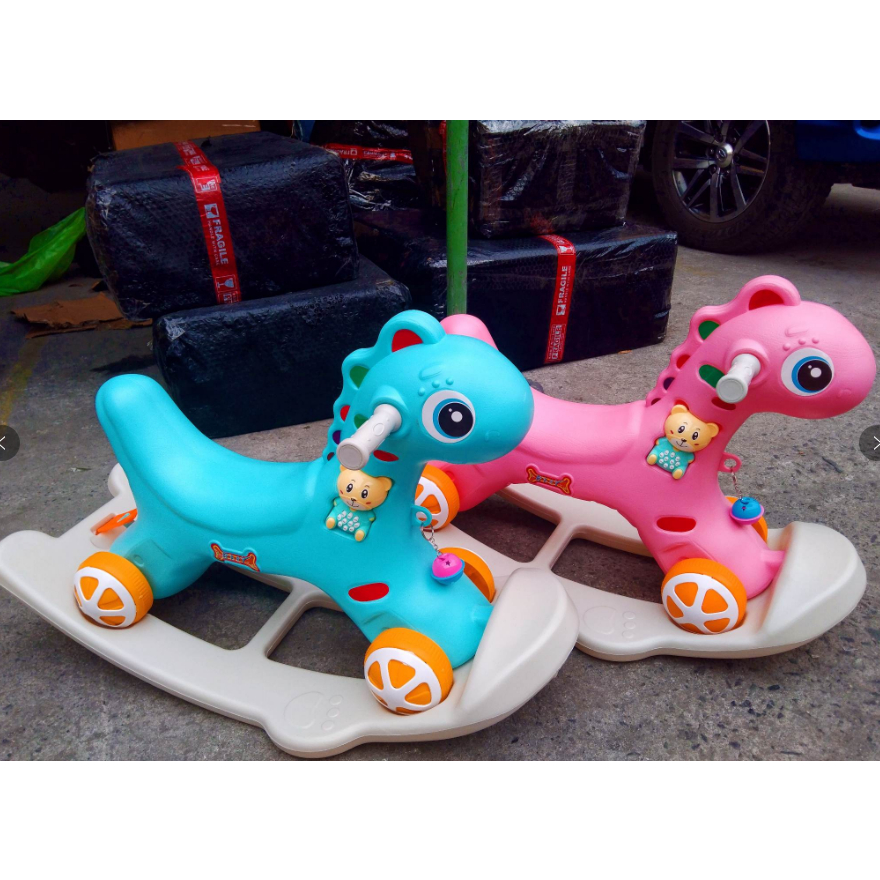 ASTOYS 2in1 Rocking Horse Rider Push Car Rocker Pony Trojan Toys