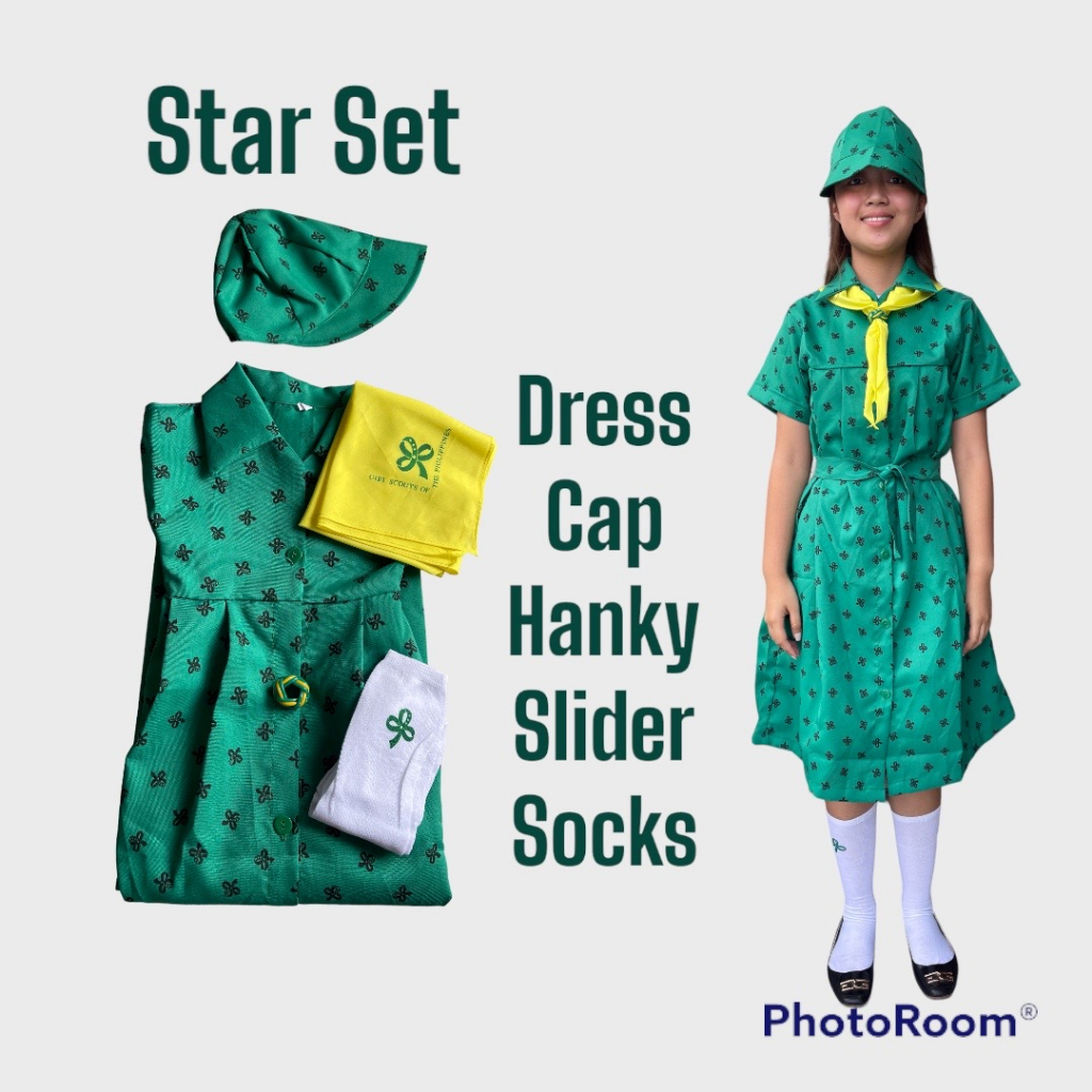 GIRL SCOUT UNIFORM FOR ELEMENTARY PUPIL COMPLETE SET Shopee Philippines