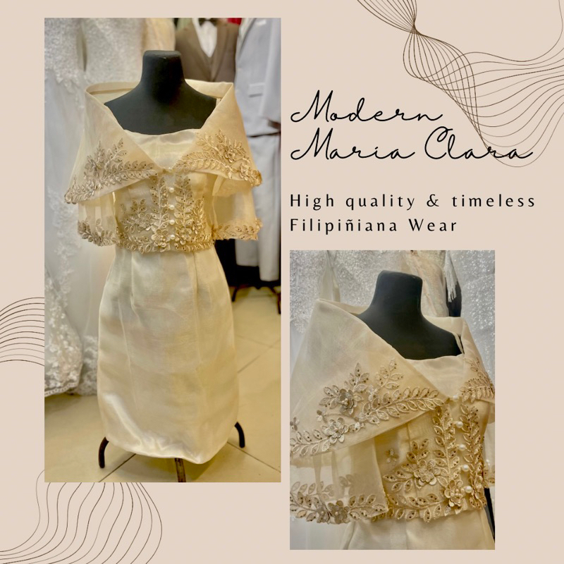 LOWEST PRICE Modern Filipiniana Wear Filipiniana Dress Traditional Wear Shopee Philippines