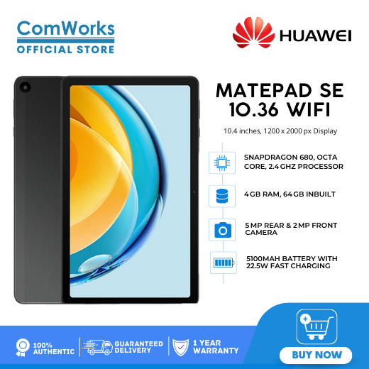 ComWorks Official Store Huawei MatePad SE 10 36 WIFI 4GB 64GB 10 4 Inches Shopee Philippines