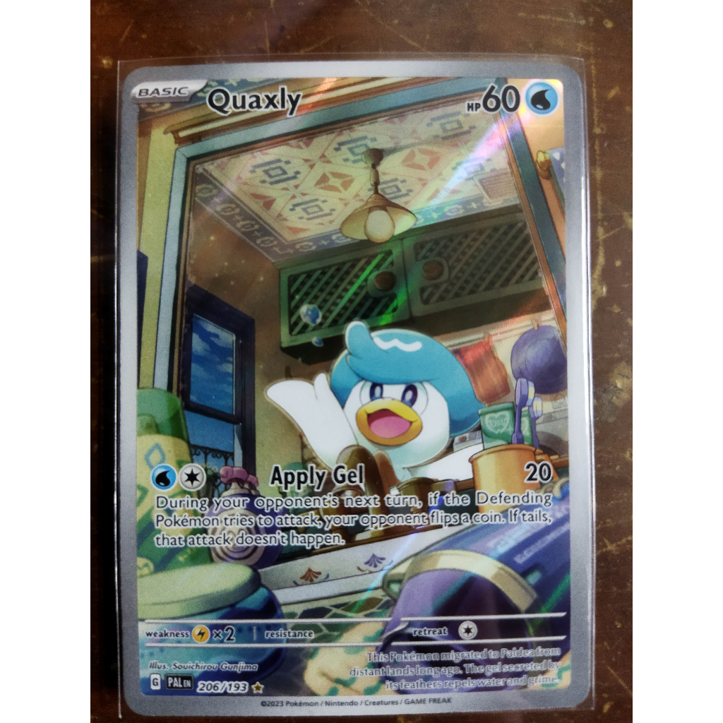 Quaxly Illustration Rare 206/193 Pokemon TCG Standard English Paldea ...