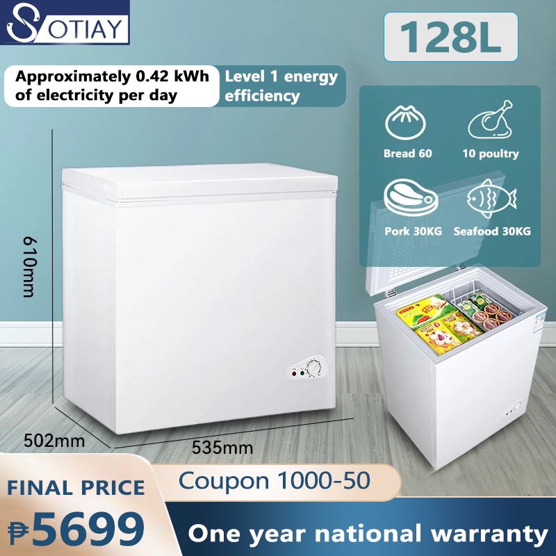 128L freezer small home freezer large capacity horizontal freezer and