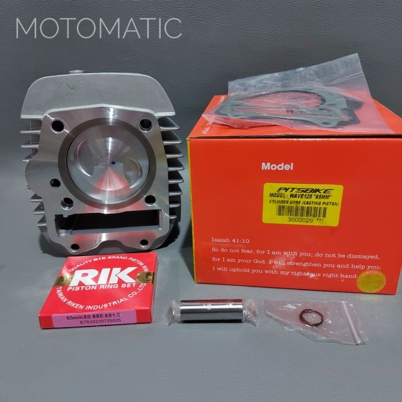 WAVE / XRM / RS 125 carb Pitsbike Borekit / Steel Bore kit 54mm